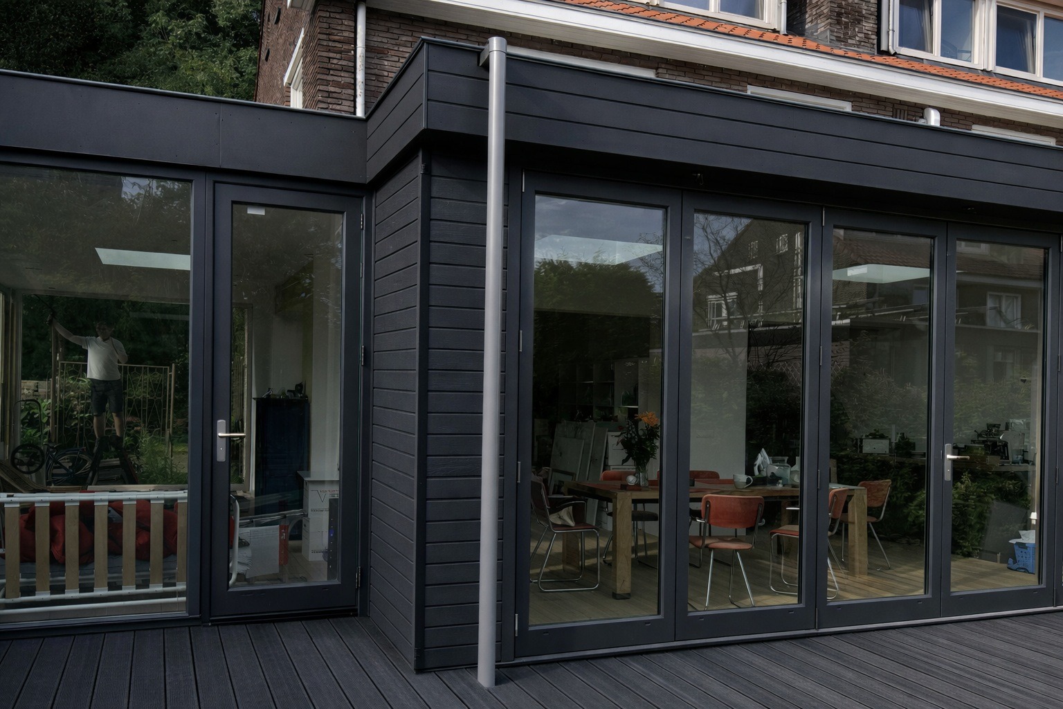 Accoya harmonica deuren, Accoya vouwdeuren, harmonica pui, vouwpui, harmonica vouwdeuren, houten vouwpui, buiten schuifpui, houten harmonica schuifpui, Accoya harmonica vouwdeuren