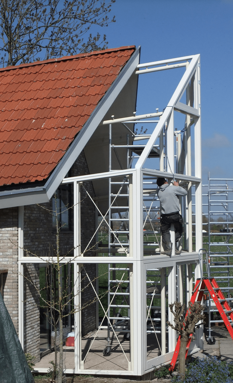 gevelkozijn, glazen gevel, houten gevelkozijn, glas en houten gevelkozijn, hardhouten gevel, mahonie gevelkozijn,