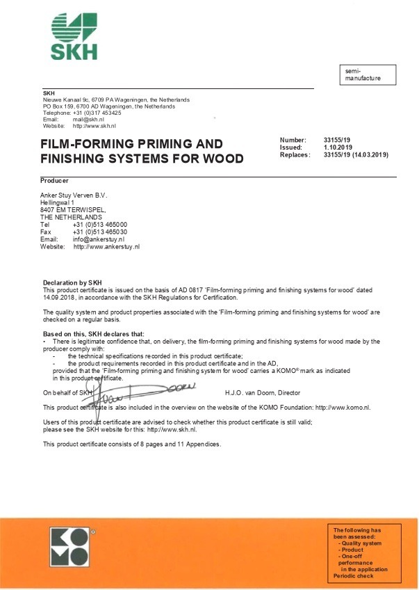 Anker Stuy en Accoya, Accoya verf, Anker Stuy coating, het verven van Accoya, Lak op Accoya, beits op Accoya, behandeling van Accoya, het verf op Accoya,